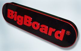 3D světelný branding oválná BigBoard